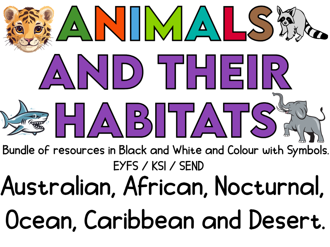 Animals and their Habitats Bundle of Resources