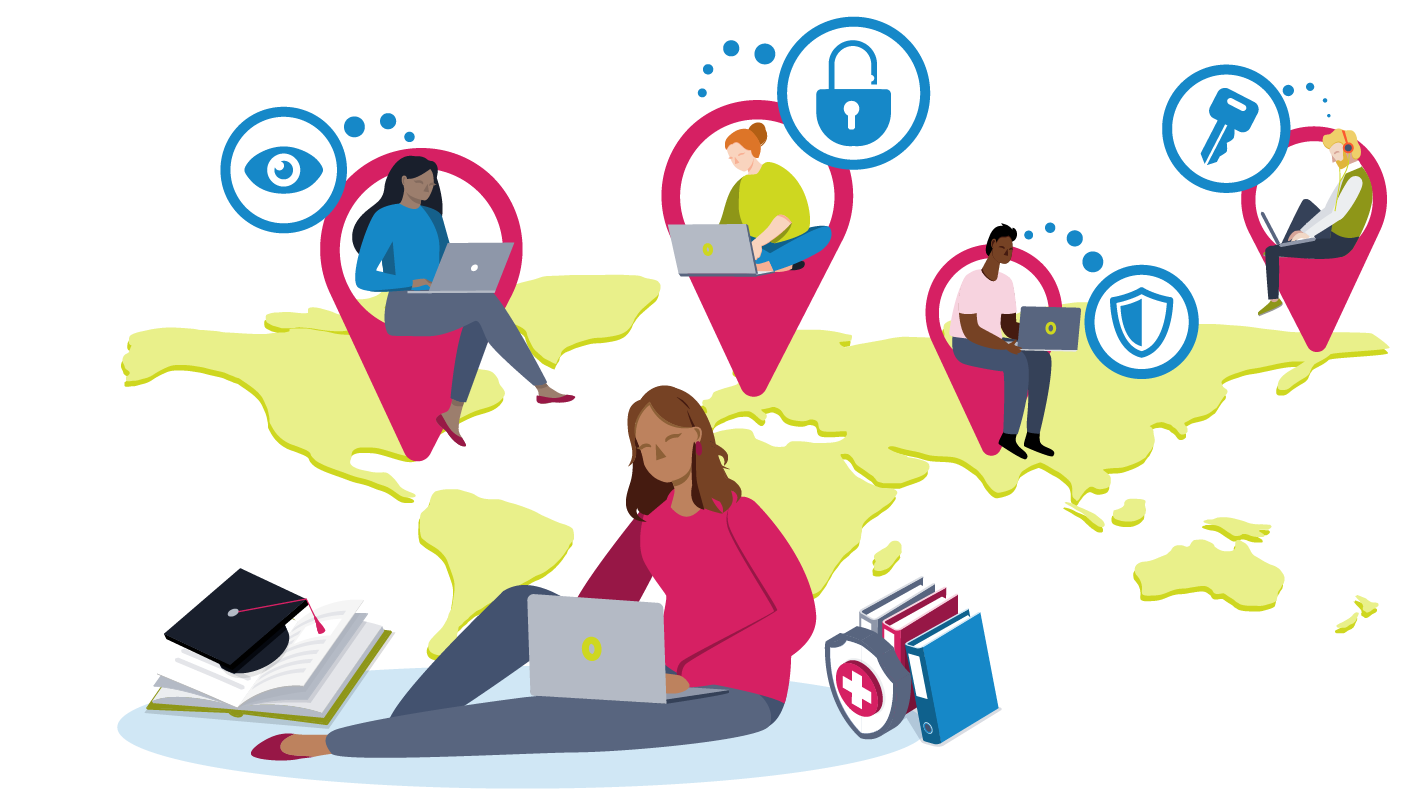 Teacher looking at safeguarding options available across the globe