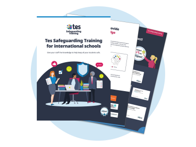 Tes Safeguarding Training brochure cover image
