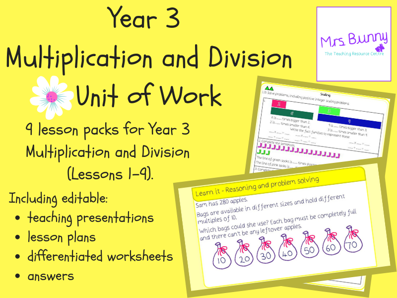 Year 3 Multiplication and Division Unit Pack (Spring Block)